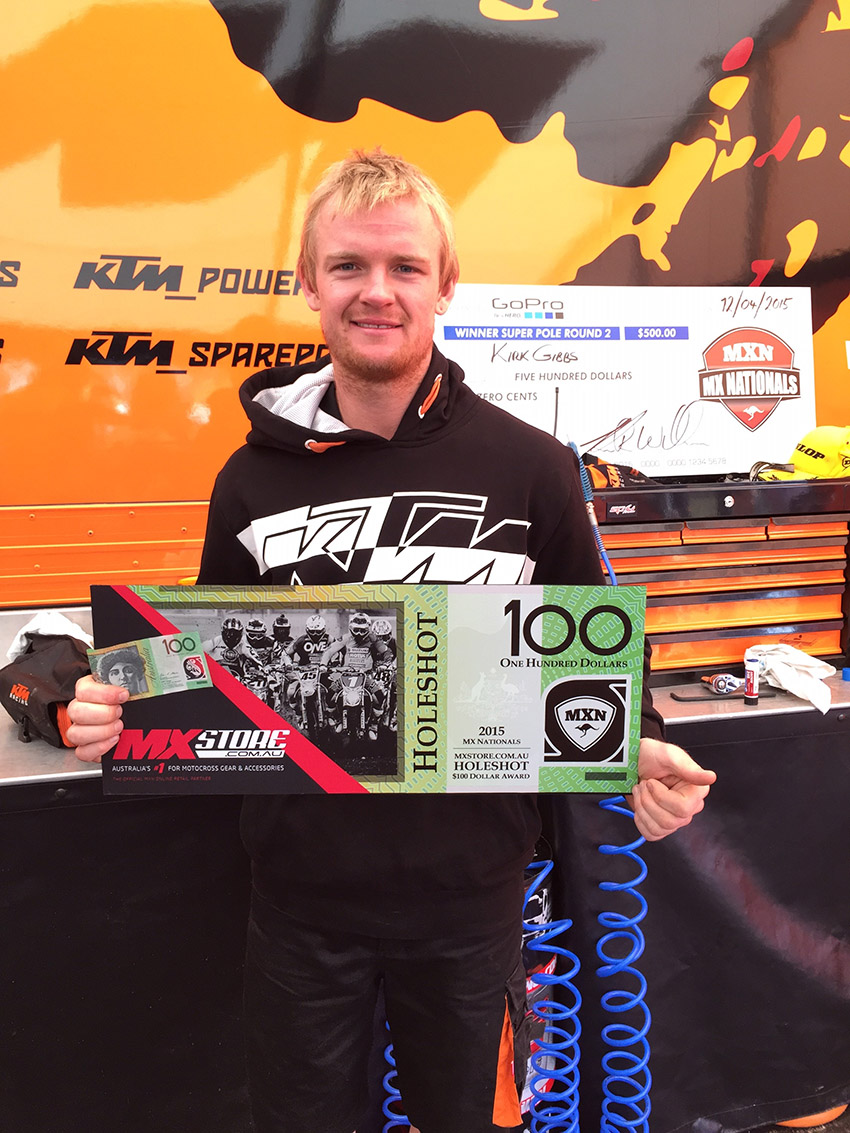 MXstore MX1 Holeshot Winner - Kirk Gibbs